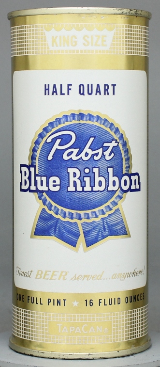Pabst Blue Ribbon Beer Pint Can