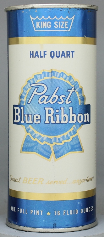 Pabst Blue Ribbon Beer Pint Can