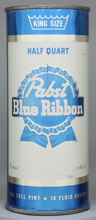 Pabst Blue Ribbon Beer Pint Can