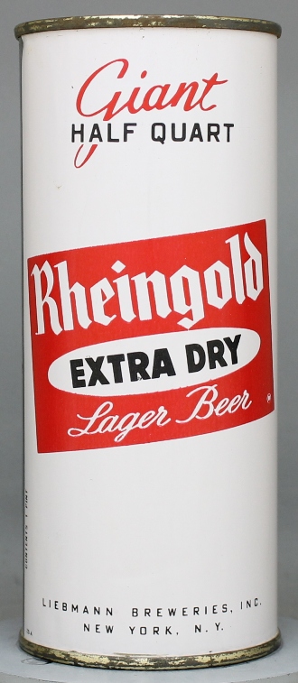 Rheingold Extra Dry Lager Beer Pint Can