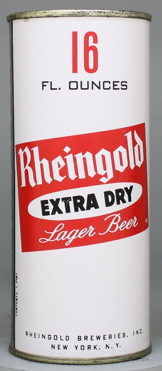 Rheingold Extra Dry Lager Beer Pint Can