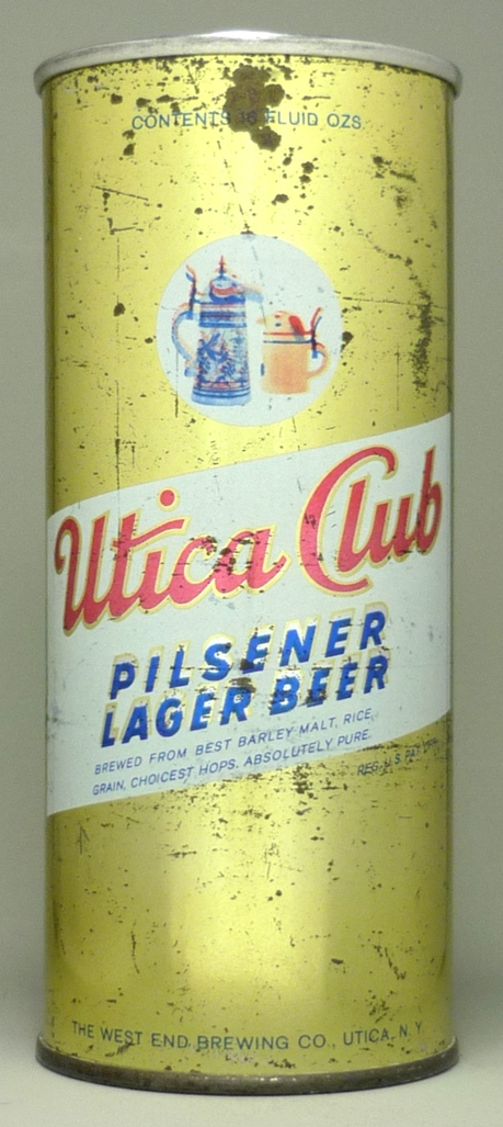 Utica Club Pilsener Lager Beer Pint Can