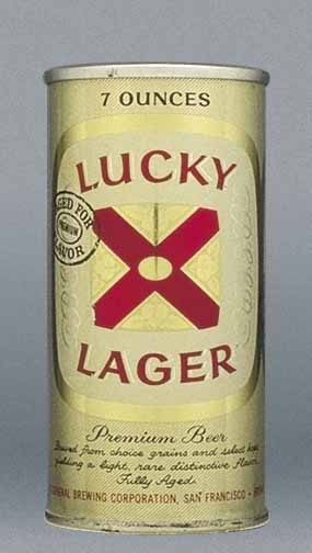 Lucky Lager Beer Small Can