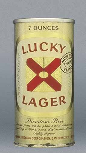 Lucky Lager Beer Small Can