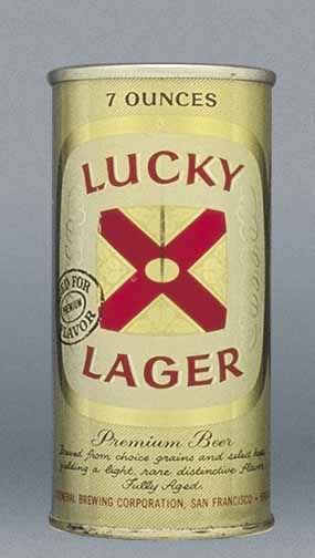 Lucky Lager Beer Small Can