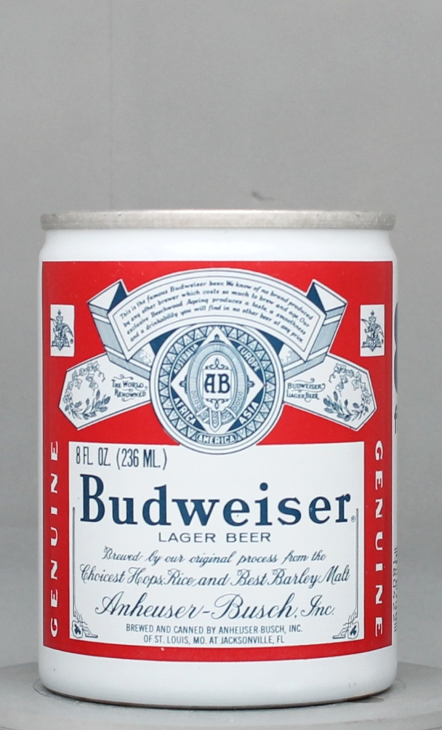 Budweiser Lager Beer 8 Oz Tab Top Can