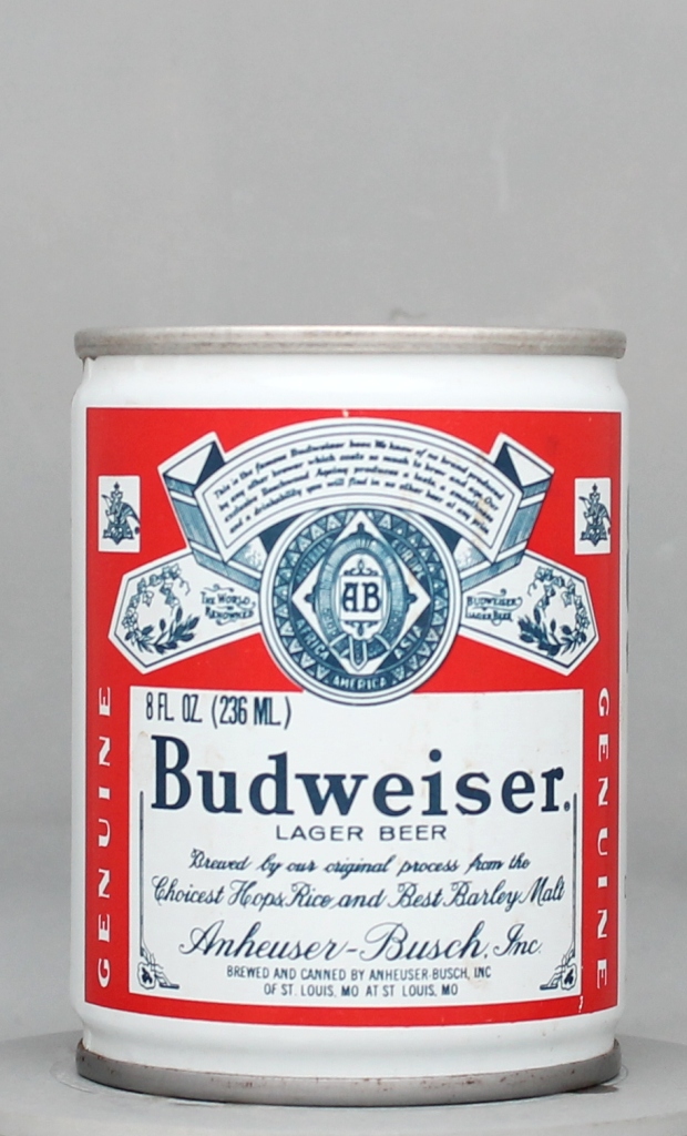 Budweiser Lager Beer 8 Oz Tab Top Can