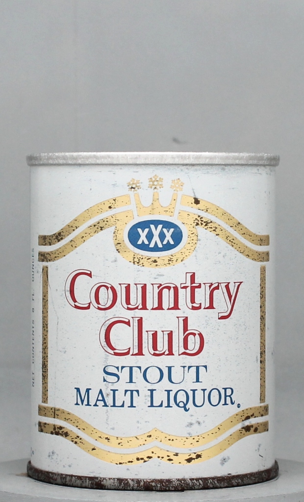 Country Club Stout Malt Liquor 8 Oz Tab Top Can