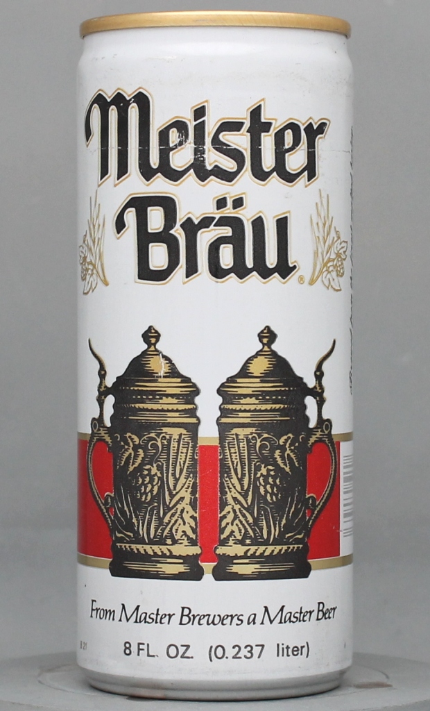 Meister Brau Beer 8 Oz Tab Top Can