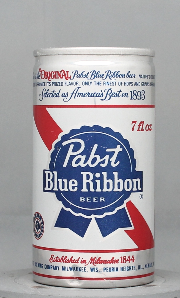 Pabst Blue Ribbon Beer 7 Oz Tab Top Can