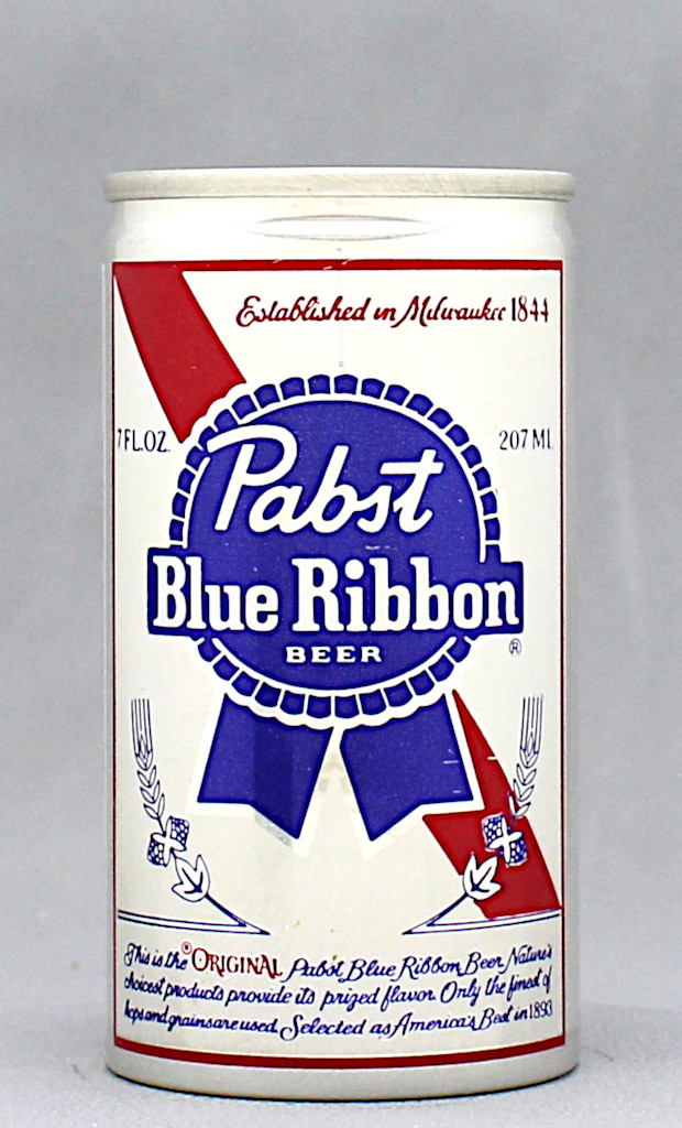 Pabst Blue Ribbon Beer 7 Oz Tab Top Can