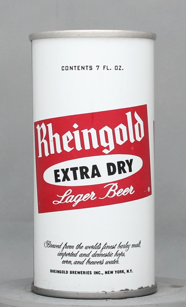 Rheingold Extra Dry Lager Beer 7 Oz Tab Top Can