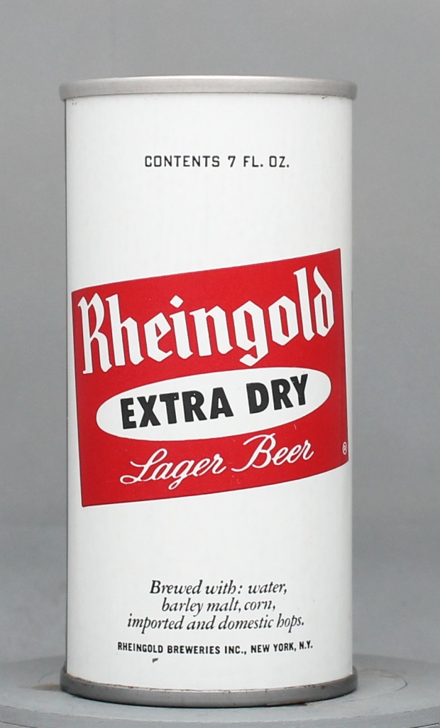 Rheingold Extra Dry Lager Beer 7 Oz Tab Top Can