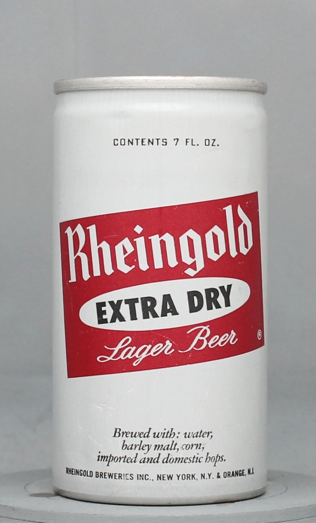 Rheingold Extra Dry Lager Beer 7 Oz Tab Top Can