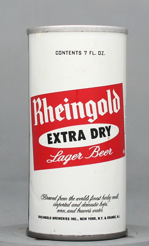 Rheingold Extra Dry Lager Beer 7 Oz Tab Top Can