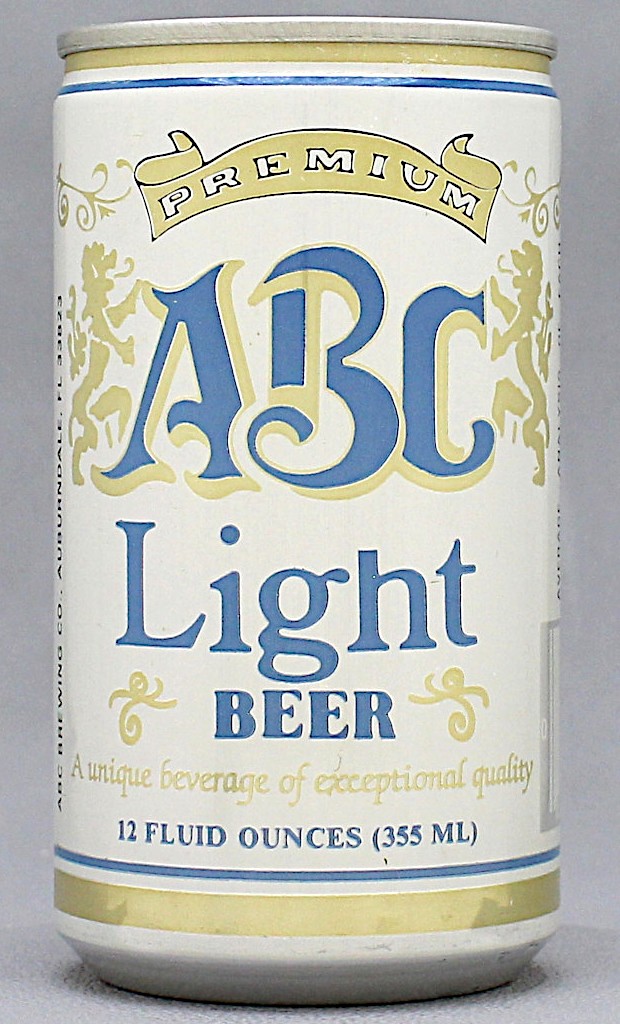 ABC Premium Light Beer 12 Oz Tab Top Can