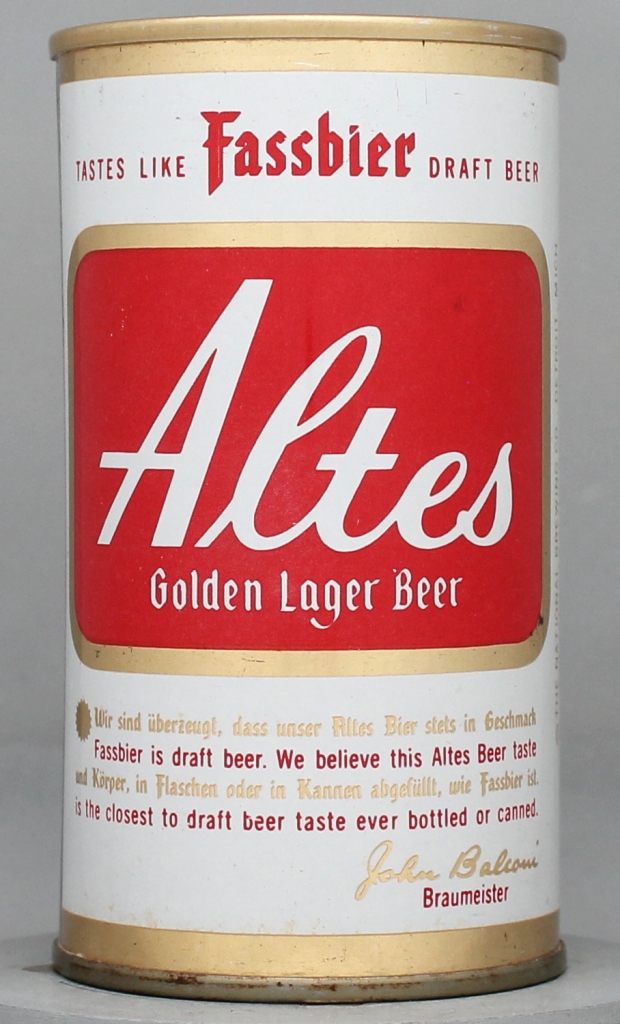 Altes Golden Lager Beer 12 Oz Tab Top Can