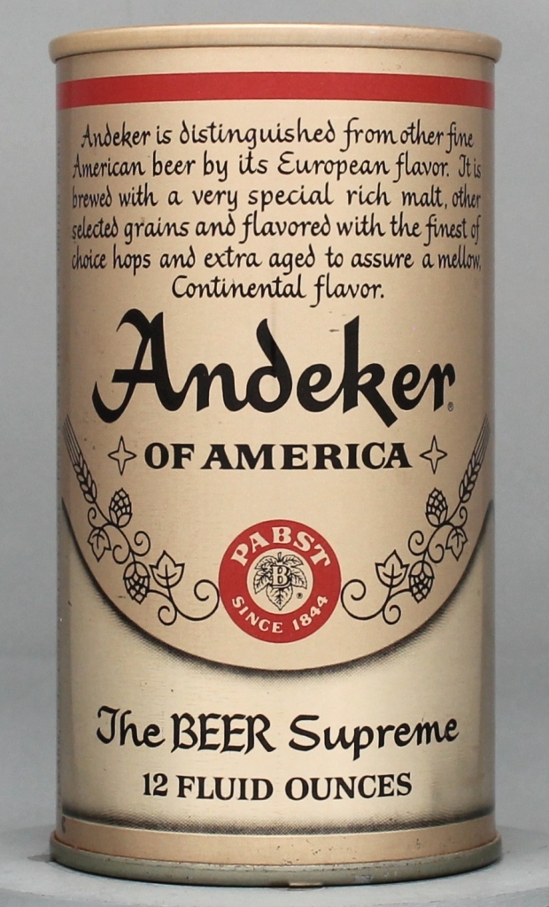 Andeker Of America Beer 12 Oz Tab Top Can