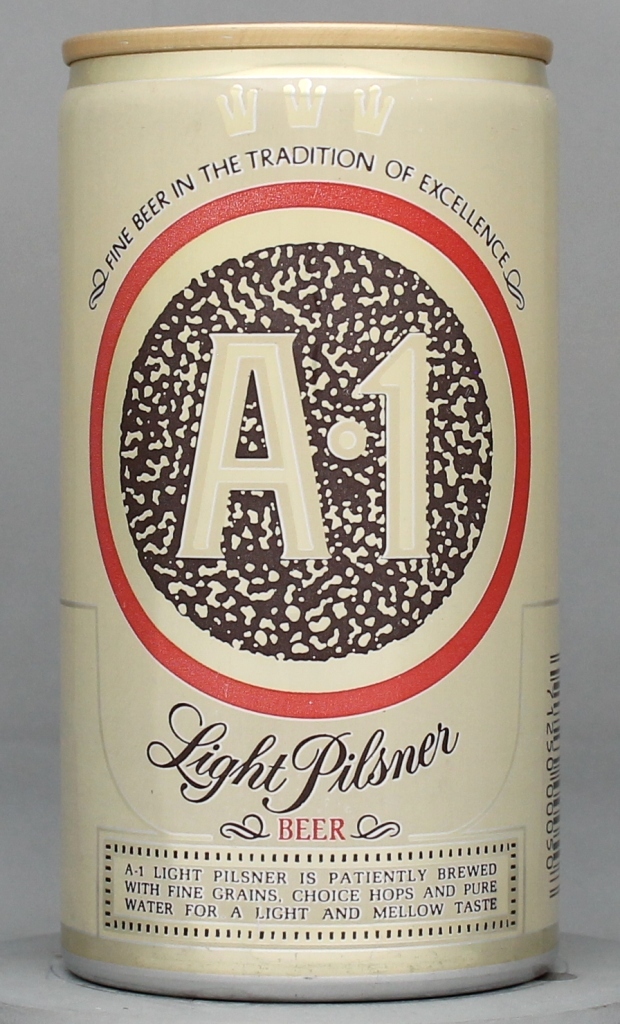 A-1 Light Pilsner Beer 12 Oz Tab Top Can