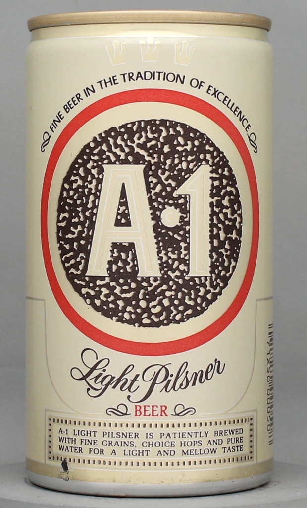 A-1 Light Pilsner Beer 12 Oz Tab Top Can