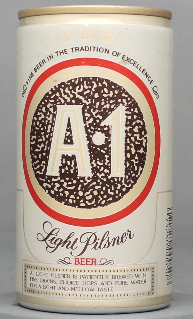 A-1 Light Pilsner Beer 12 Oz Tab Top Can