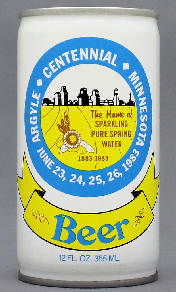 Argyle Minnesota Centennial Beer 12 Oz Tab Top Can