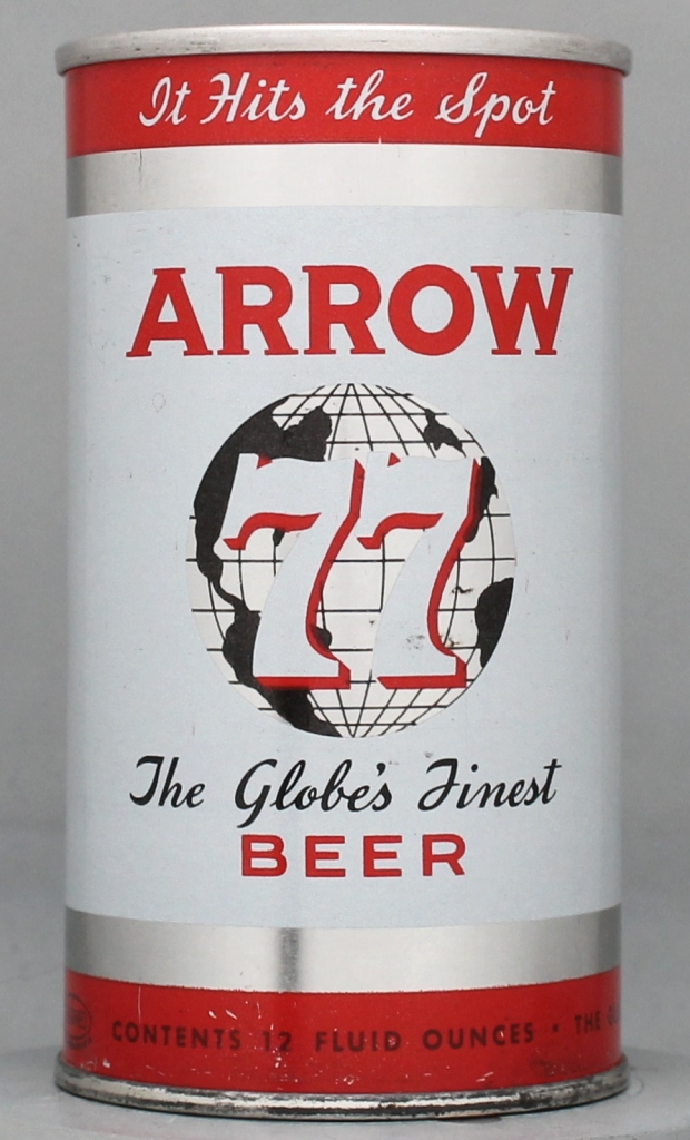 Arrow 77 The Globe's Finest Beer 12 Oz Tab Top Can