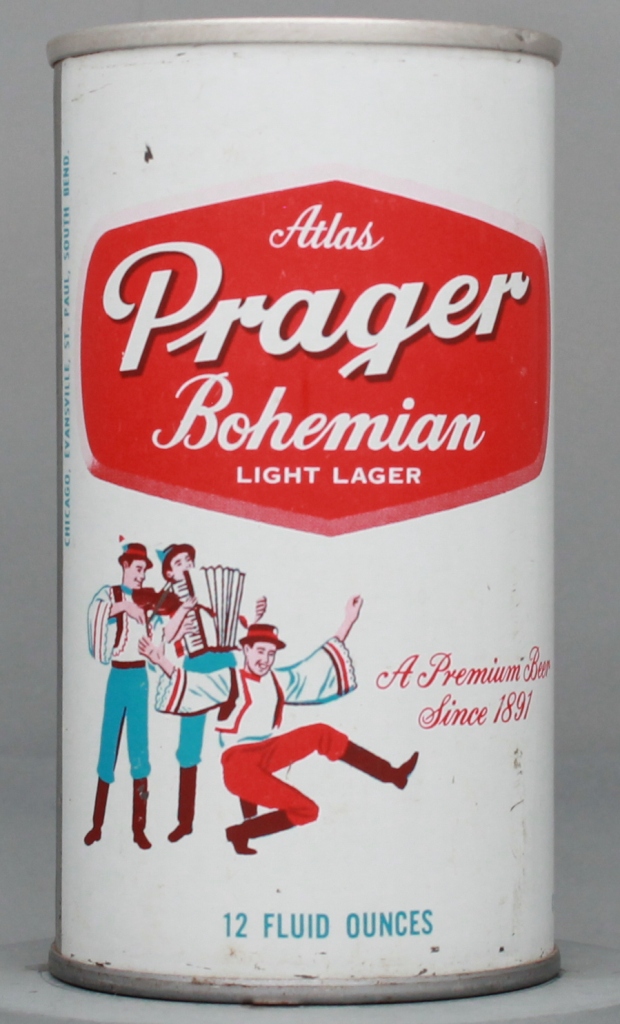 Atlas Prager Bohemian Light Lager Beer 12 Oz Tab Top Can