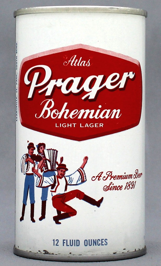 Atlas Prager Bohemian Light Lager Beer 12 Oz Tab Top Can