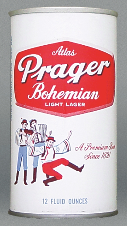 Atlas Prager Bohemian Light Lager Beer 12 Oz Tab Top Can
