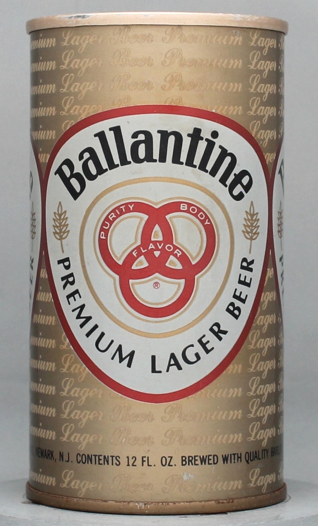 Ballantine Premium Lager Beer 12 Oz Tab Top Can