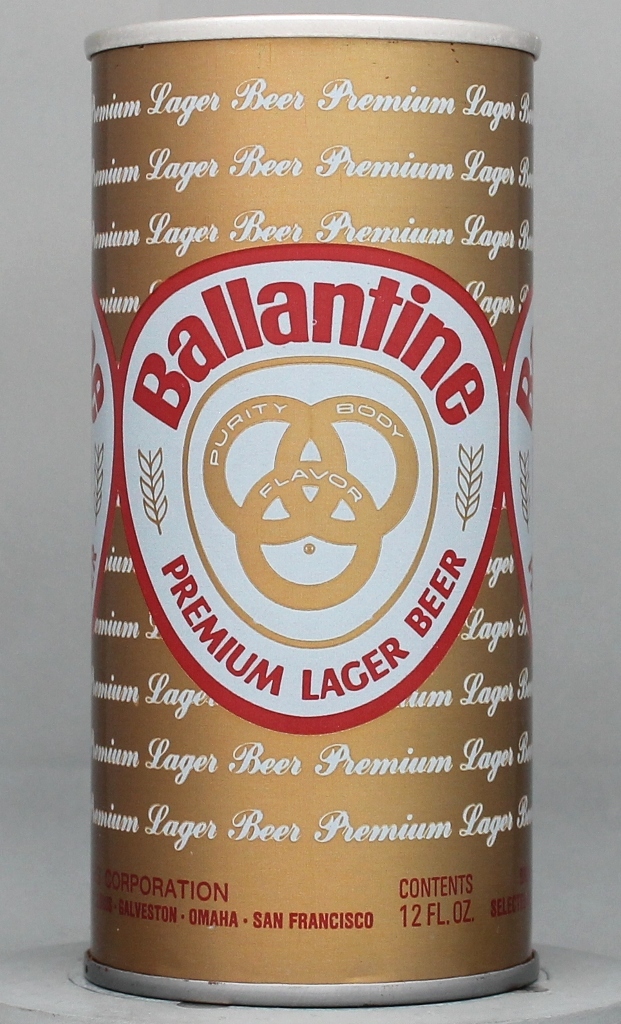 Ballantine Premium Lager Beer 12 Oz Tab Top Can