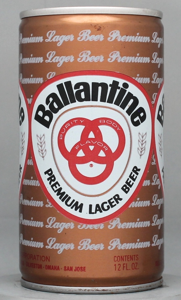 Ballantine Premium Lager Beer 12 Oz Tab Top Can