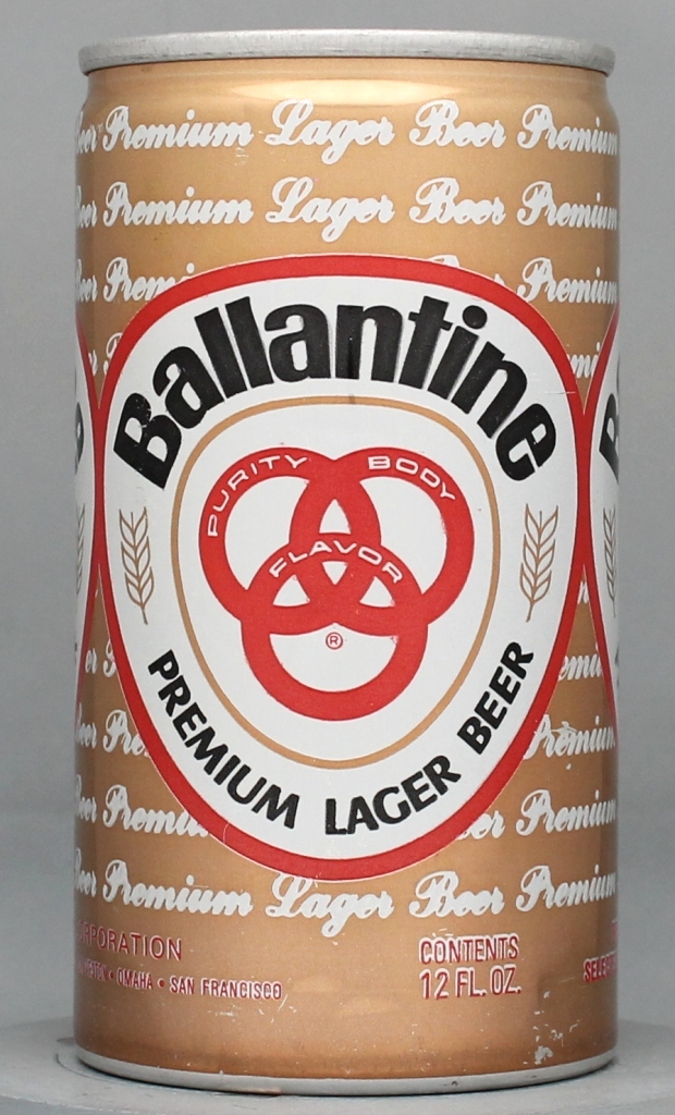 Ballantine Premium Lager Beer 12 Oz Tab Top Can