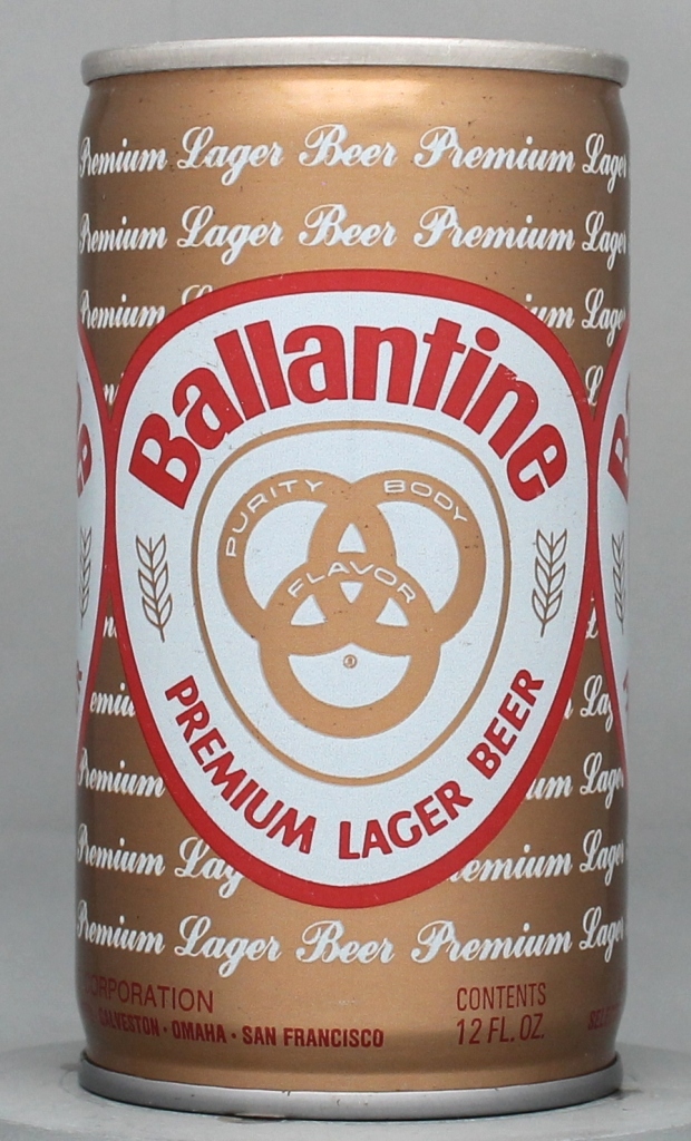 Ballantine Premium Lager Beer 12 Oz Tab Top Can