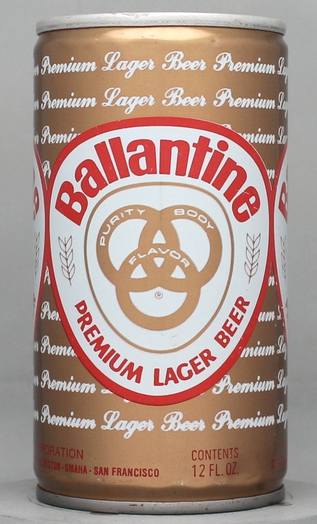 Ballantine Premium Lager Beer 12 Oz Tab Top Can