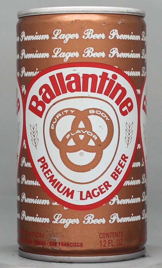 Ballantine Premium Lager Beer 12 Oz Tab Top Can