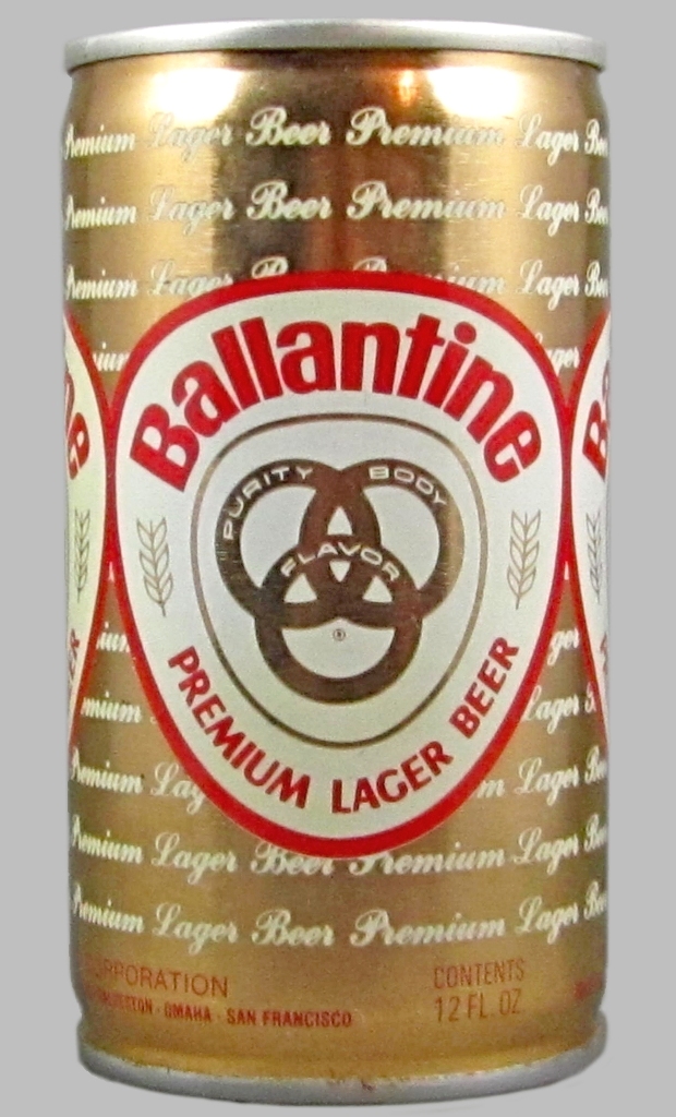 Ballantine Premium Lager Beer 12 Oz Tab Top Can