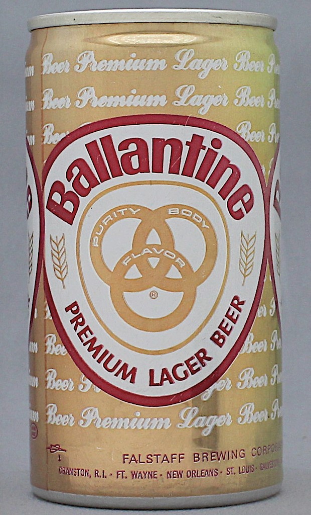 Ballantine Premium Lager Beer 12 Oz Tab Top Can