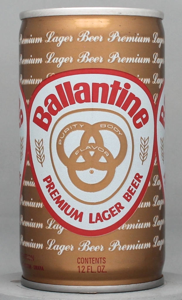 Ballantine Premium Lager Beer 12 Oz Tab Top Can