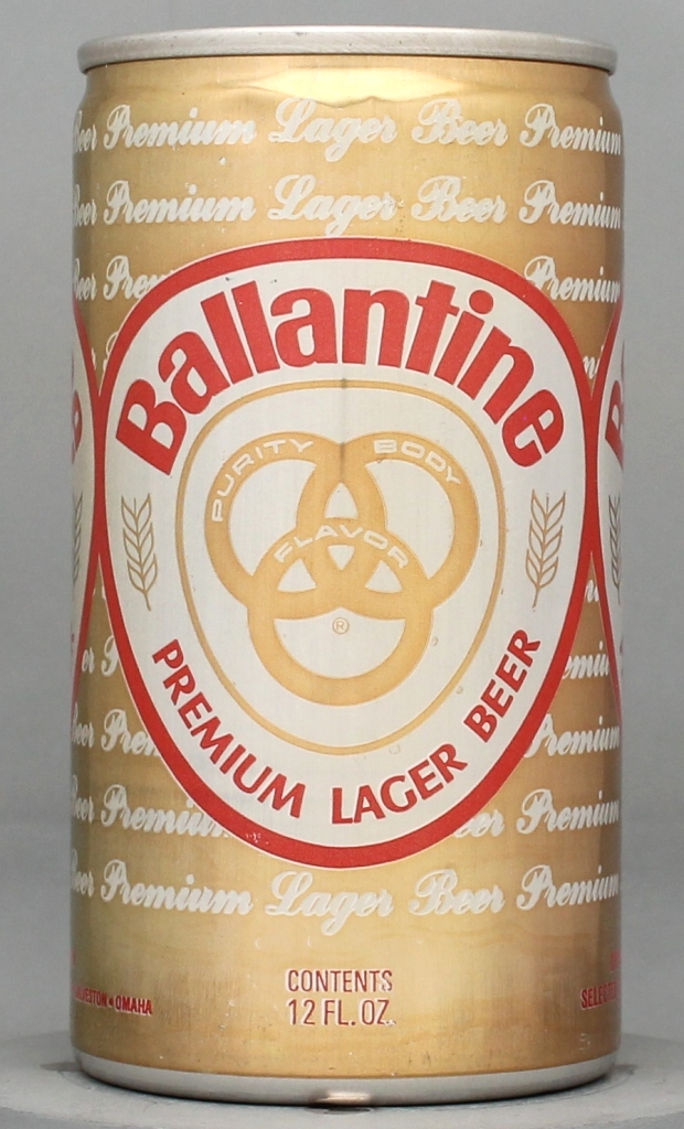 Ballantine Premium Lager Beer 12 Oz Tab Top Can