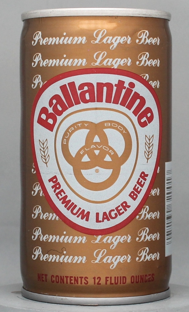 Ballantine Premium Lager Beer 12 Oz Tab Top Can