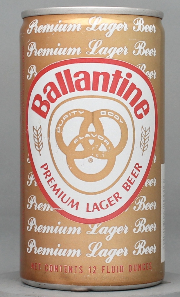 Ballantine Premium Lager Beer 12 Oz Tab Top Can
