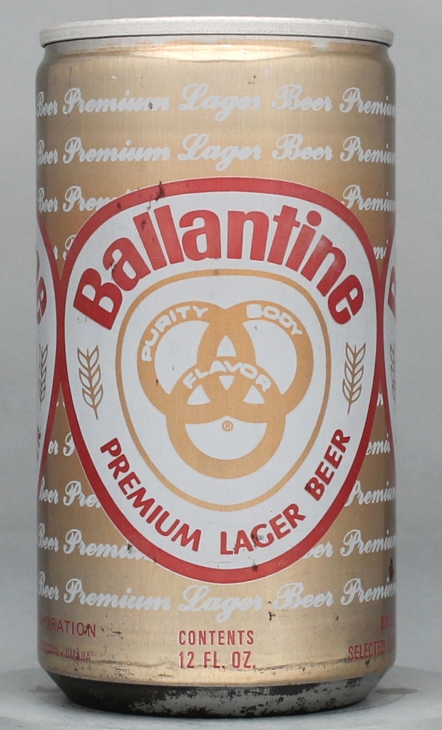 Ballantine Premium Lager Beer 12 Oz Tab Top Can