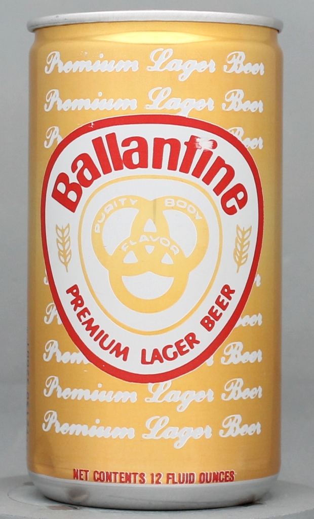 Ballantine Premium Lager Beer 12 Oz Tab/Stay Top Can