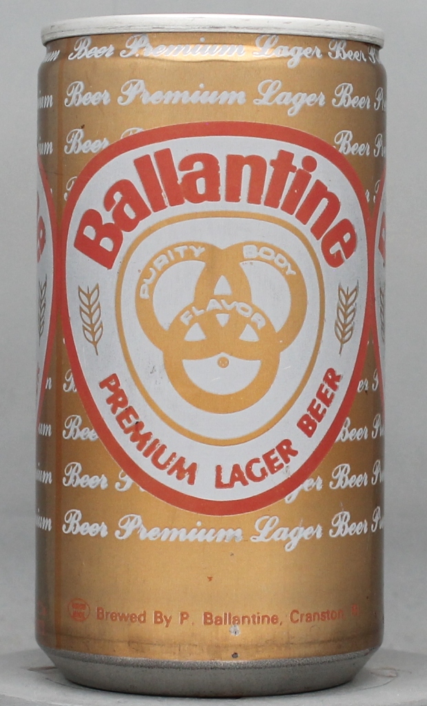 Ballantine Premium Lager Beer 12 Oz Tab Top Can