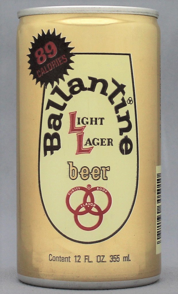 Ballantine Light Lager Beer 12 Oz Tab Top Can
