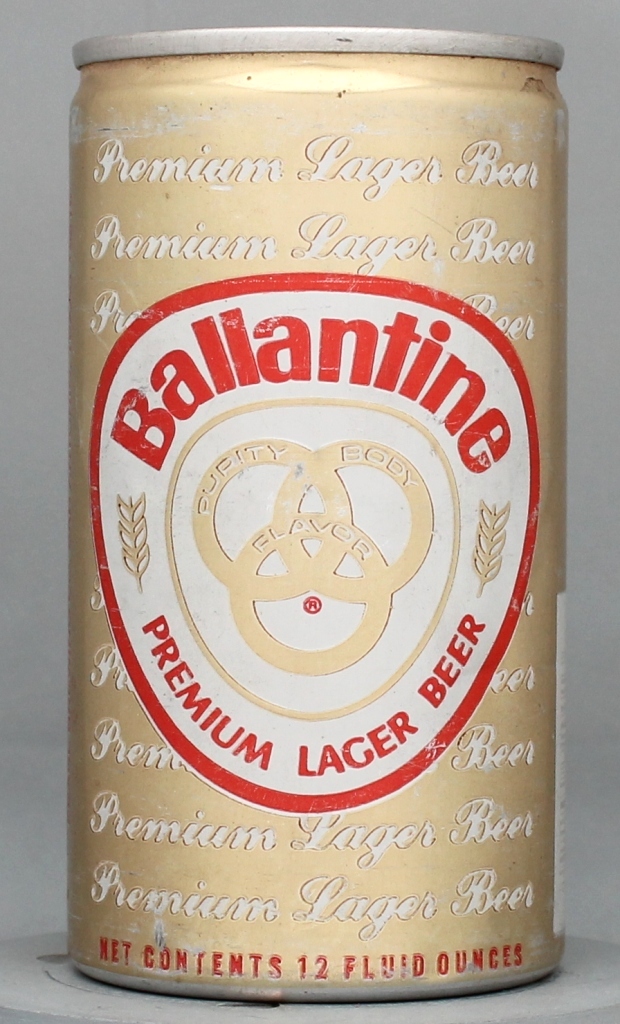 Ballentine Premium Lager Beer 12 Oz Tab Top Can