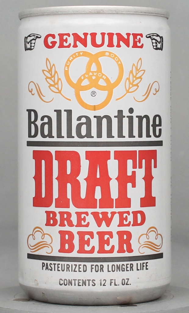 Ballantine Genuine Brewed Draft 12 Oz Tab Top Can