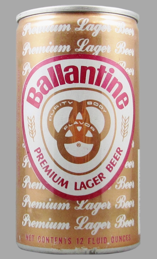 Ballantine Premium Lager Beer 12 Oz Tab Top Can